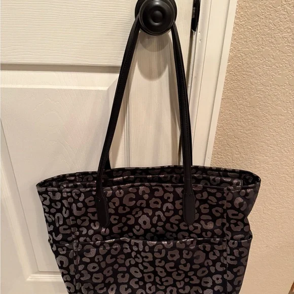 Coach Black and Gray Animal Print Tote - Picture 2 of 4
